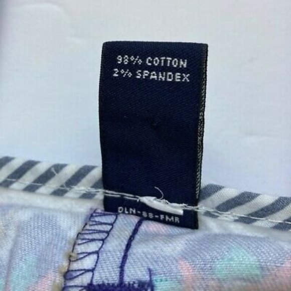 Lands End Chino Pants Women Size 10 Straight Leg 11" Rise Bright Colorful Aztec - Picture 10 of 12